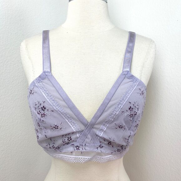 Lot Five XLarge Bras One Puma Tank Top Red Pink Yellow Lavender Auden White H&M - Picture 6 of 13